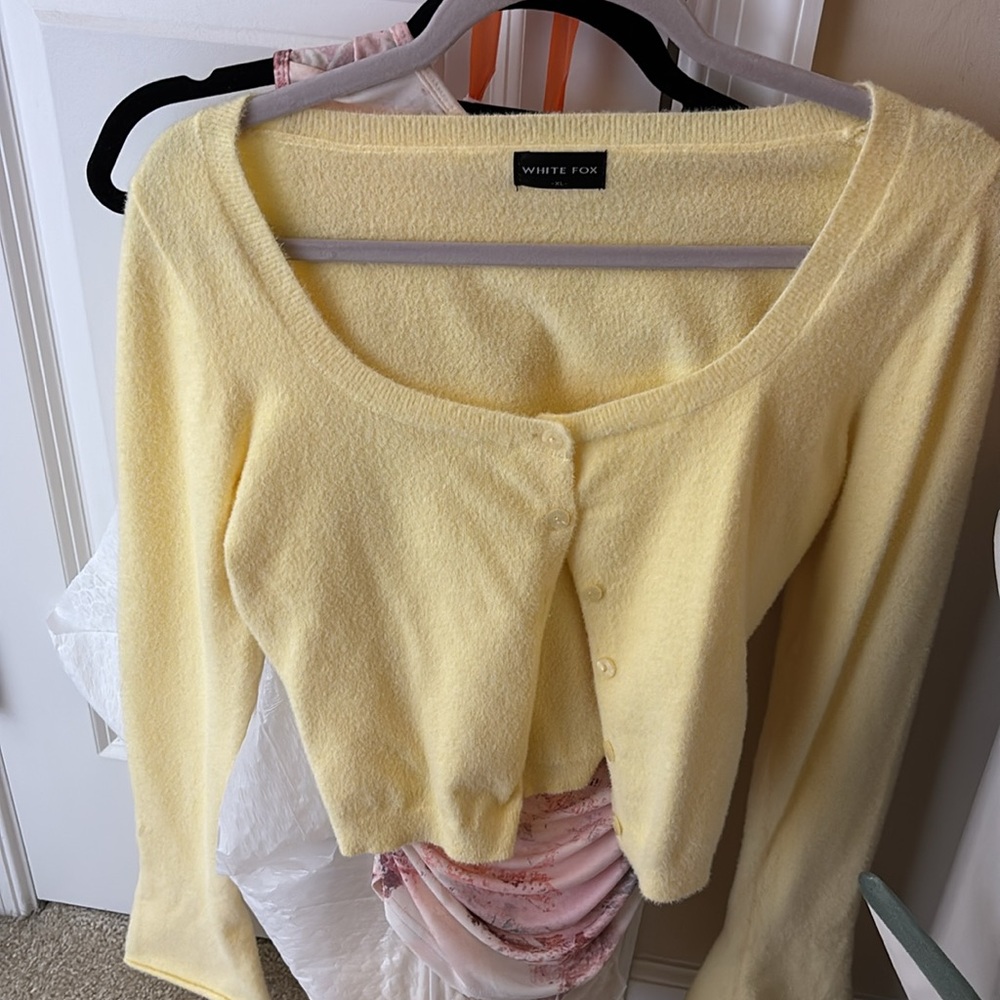 Yellow Button-Up Cardigan